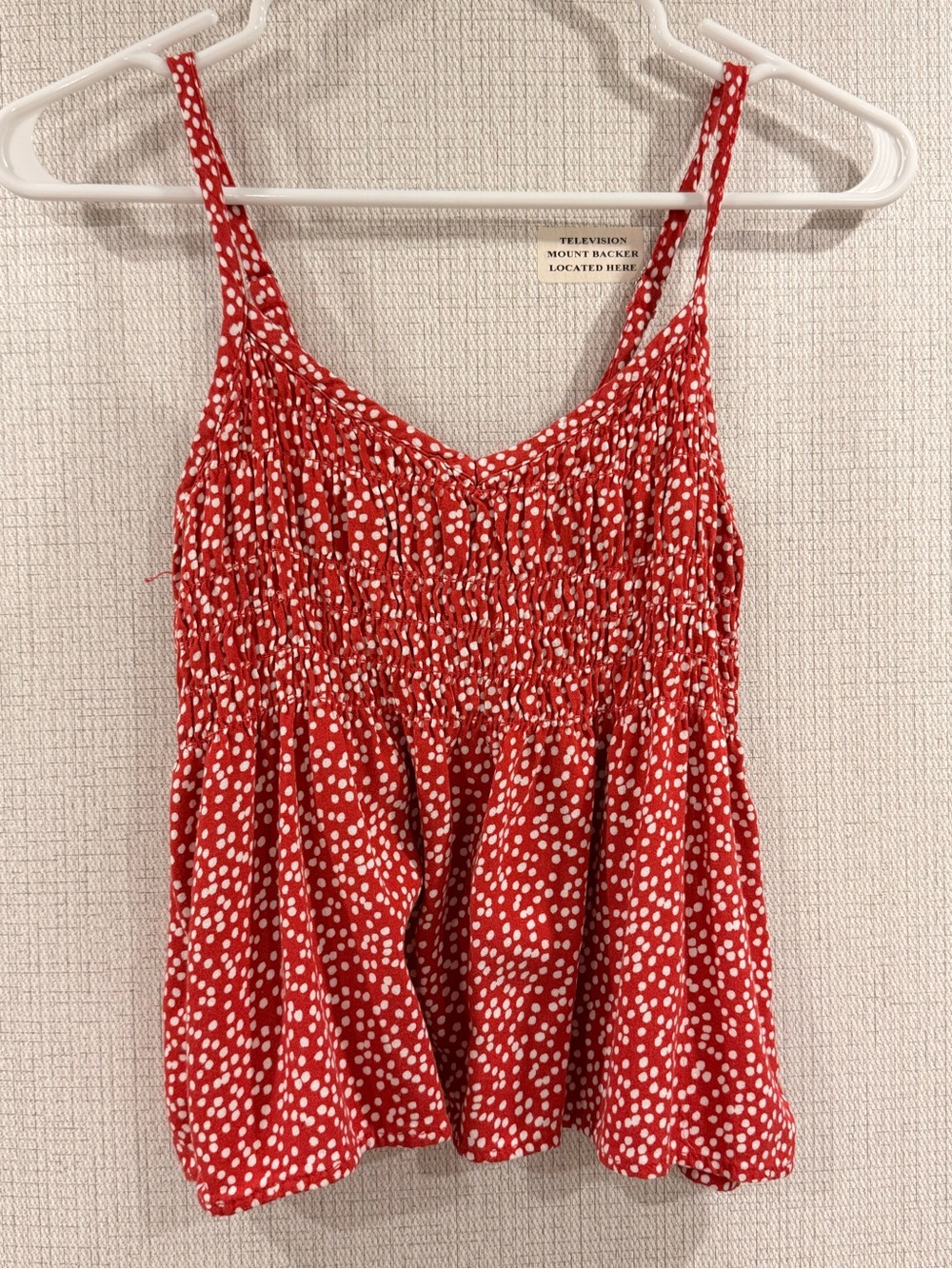 URBAN Romantics Red Polka Dot Smocked Cami